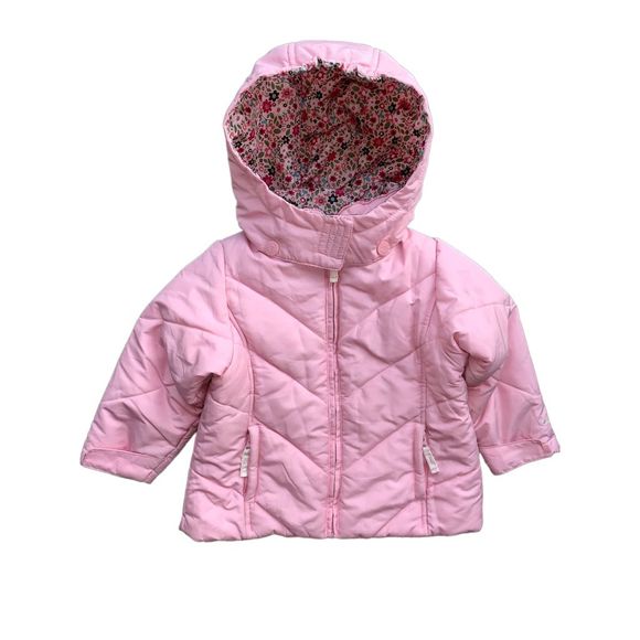 OshKosh B'gosh Other - Oshkosh pink with floral print puffer winter jacket